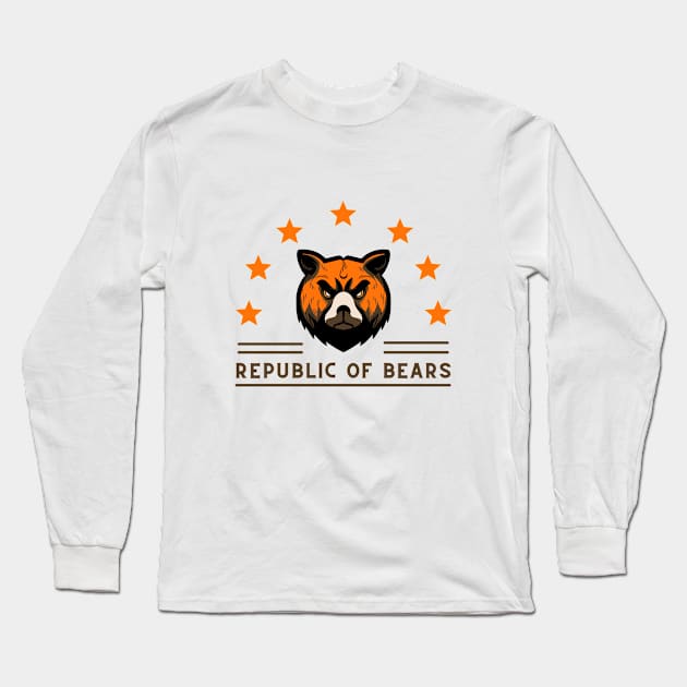 Republic of Bears Long Sleeve T-Shirt by Art By Bear